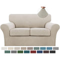 3 Piece Sofa Covers for 2 Cushion Couch Sofa Slipcover Soft Couch Cover for Dogs (Loveseat (2 Cushion) / Island Fossi)