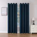 Blackout Curtains 90 inch Long 2 Panels Set (Navy Blue / 52"W x 90"L (Pack of 2))