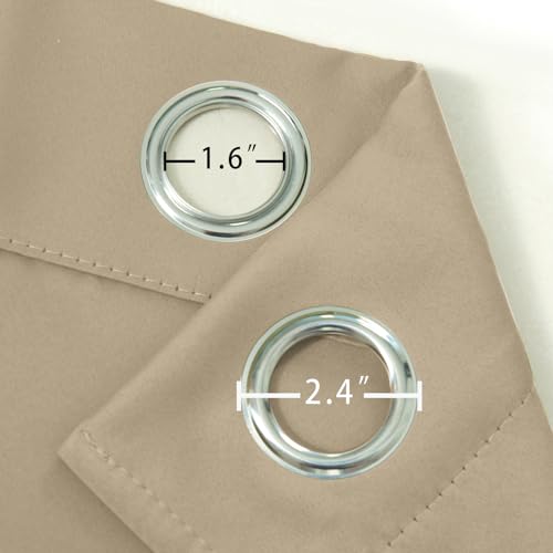 Beige Thermal Blackout Curtains (Beige / 42"W x 72"L (Pack of 2))