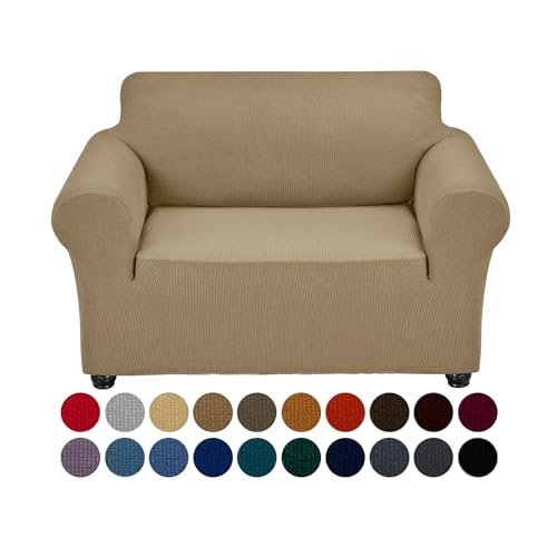 Stretch Chair Couch Cover (Tan / Small（35" - 55"）)