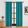 Room Darkening Curtains 80 inch Length 2 Panels (Peacock Teal / 34"W x 80"L (Pack of 2))