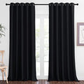 Black Out 110 inch Curtain for Sliding Door (Black / 66"W x 110"L (Pack of 1))
