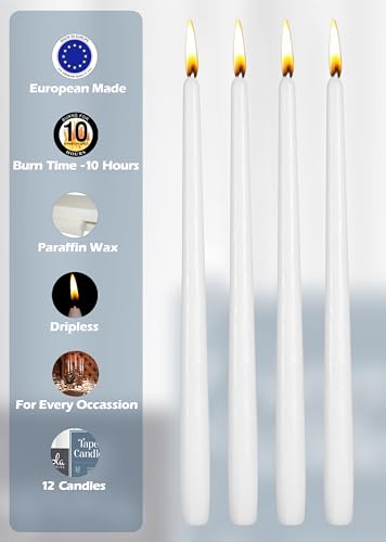 12 Pack Tall Taper Candles (12 inch)