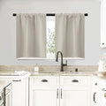 Blackout Curtains for Living Curtains (Natural / 29"W x 20"L (Pack of 2))