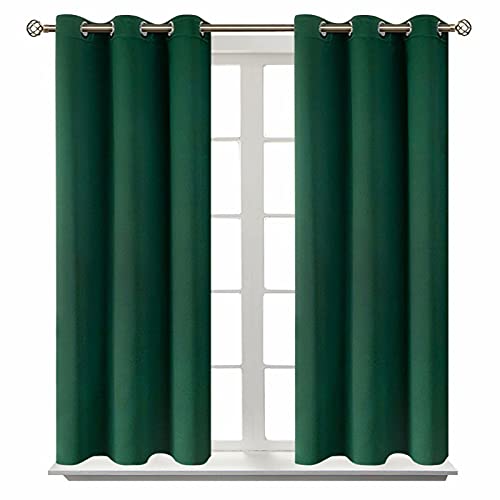 Blackout Curtains for Bedroom (Emerald Green / 38"W x 54"L (Pack of 2))
