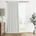 White 100% Blackout Linen Curtains 60 Inch Wide by 90 Inch for Living Room Bedroom Back Tab Thermal Insulated Black Out 1 Drapes Room Darkening Window Curtains (White / 60"W x 90"L (Pack of 1))