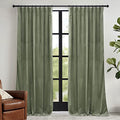 Velvet Curtains 102 inches Long (Sage Green / 52"W x 102"L (Pack of 2))