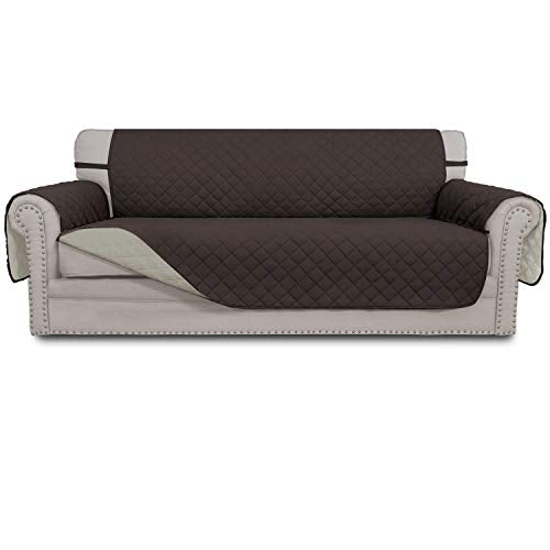 Reversible Couch Cover (Chocolate/Beige / Large Sofa)