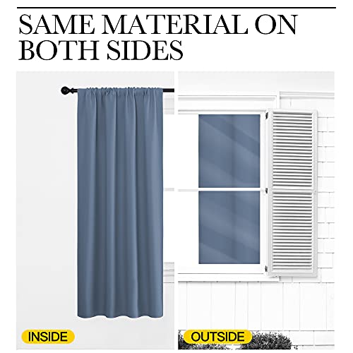 RV Blackout Curtains for Camper Windows (Stone Blue / 29"W x 30"L (Pack of 2))
