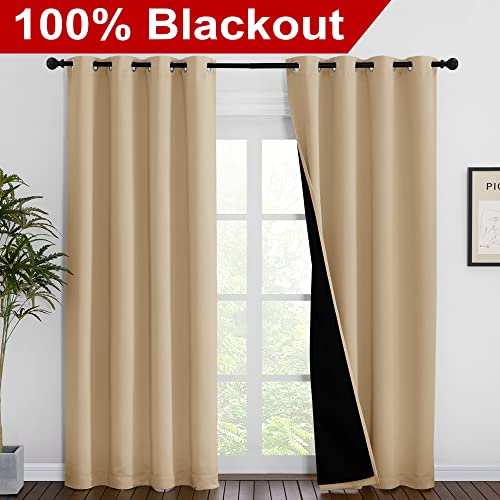 Living Room Completely Shaded Draperies (Biscotti Beige / 55"W x 86"L (Pack of 2))