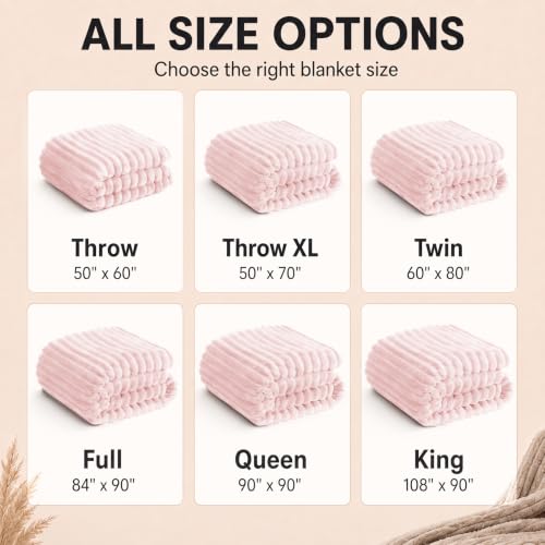 Pink Twin Blanket for Bed (Pink / Twin (60" x 80"))