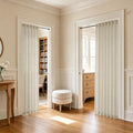 Beige Sheer Curtains 80 Inch Length for Living Room 2 Panel Back Tab Rod Pocket Neutral Rustic Modern Farmhouse Semi Privacy Flax Linen Drape Pleated Curtain for Bedroom Wide 52x80 Long Curtain (52"W x 80"L (Pack of 2) / Linen)