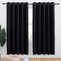 Blackout Draperies Window Curtain Panels (Black / 70"W x 72"L (Pack of 2))
