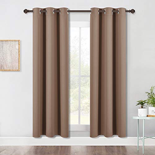 Blackout Draperies Curtains Window Drapes (Cappuccino / 42"W x 72"L (Pack of 2))
