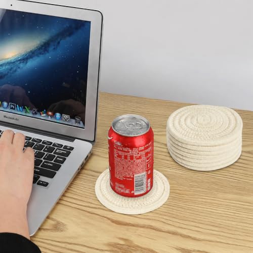 8 Pcs Drink Coasters with Holder (Off White / 8 Pcs)