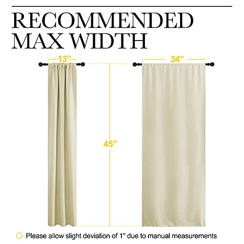 Kitchen Curtains (Beige / 34"W x 45"L (Pack of 2))