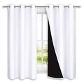 Pure White Blackout Curtains for Kitchen 42" w x 63" L 2 Panels (Pure White / 42"W x 63"L (Pack of 2))