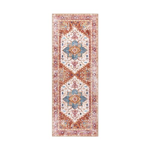Washable Runner Rug (2' x 6' / Pink)