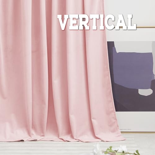 Baby Pink Velvet Curtains for Girls Bedroom Nursery 90 inches (Pink / 52"W x 90"L (Pack of 2))
