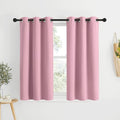 Blackout Kitchen Curtains for 50 inches Long (Crystal Pink / 34"W x 50"L (Pack of 2))