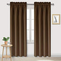 Blackout Curtains for Bedroom Living Room 42 x 84 Inch Long Brown (Brown / 42"W x 84"L (Pack of 2))