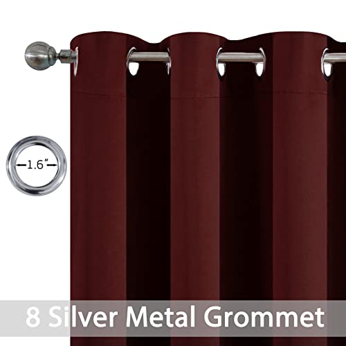 Room Darkening Curtains 52x90 inch Length Burgundy Red (Burgundy Red / 52"W x 90"L (Pack of 2))