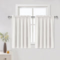 Short Blackout Curtains 52 x 36 Inch Long for Kitchen RV Bunk Ivory (Ivory / 52"W x 36"L (Pack of 2))