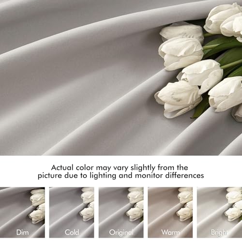 Cobblestone Back Tab Blackout Curtains 52x102 Inch Long 2 Panels Set (Cobblestone / 52"W x 102"L (Pack of 2))