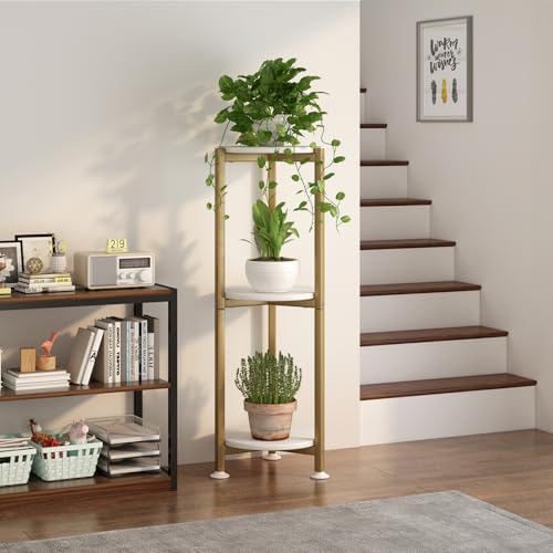 3 Tier Plant Stand Indoor Corner Tall Round Shape Plant Shelf