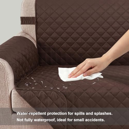 Oversized Loveseat Couch Cover for Dogs (Chocolate/Chocolate / Loveseat - Oversized (54"))
