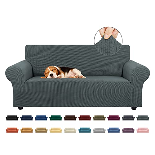 Stretch Loveseat Couch Cover (Grey / Medium)