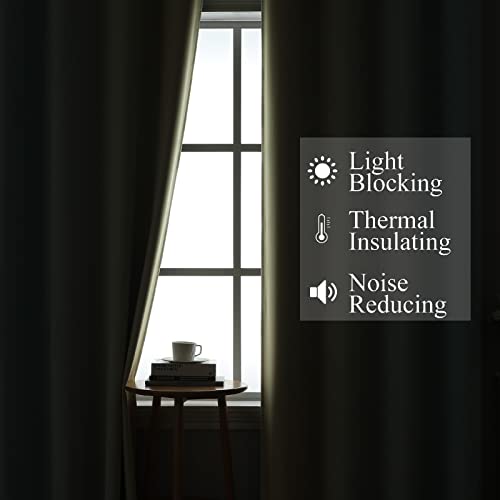 Aqua and Beige Ombre Blackout Curtains for Bedroom 84 Inch (Beige and Aqua / 52"W x 84"L (Pack of 2))