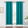 ROM Darkening Curtains 72 inch Length 2 Panels (Peacock Teal / 42"W x 72"L (Pack of 2))