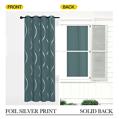 Blackout Curtains Panels for Living Room (1 - Greyish Blue / 52"W x 84"L (Pack of 2))