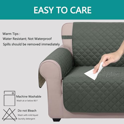 4 Seater Sofa Cover 91''Large Couch Cover (Grey/Beige / 91''sofa Xxl - Xxl Large)