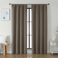 Ava Latte Blackout Curtains for Bedroom 84 Inch Length 2 Panels Set (Latte / 40"W x 84"L (Pack of 2))