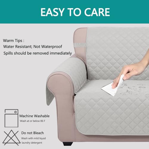 Large Sofa Cover Reversible Couch Cover for Dogs (Light Grey/Light Grey / 78"sofa Xl - Xl Large)