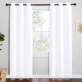 White Samll Window Blackout Curtain Panels (Pure White / 42"W x 78"L (Pack of 2))
