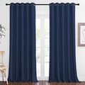 Blackout Navy Blue Bedroom Curtain 118 inches Long (Navy / 66"W x 118"L (Pack of 1))