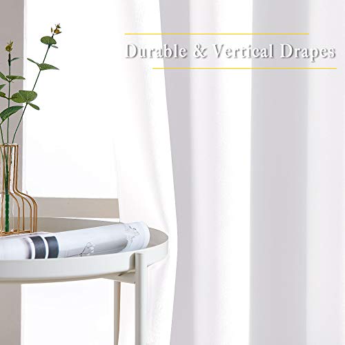 White Curtain Panels for Dining Room (Pure White / 52"W x 54"L (Pack of 2))