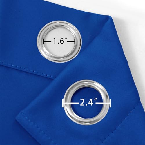Royal Blue Thermal Blackout Curtains (Royal Blue / 52"W x 54"L (Pack of 2))