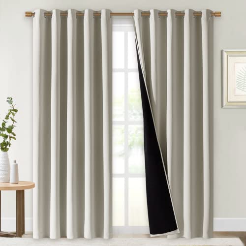 Natural Blackout Curtains for Nursery 70" Wide x 84" Long 2 Panels (Natural / 70"W x 84"L (Pack of 2))