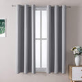 Blackout Curtains for Bedroom and Living Room 45 Inches Long (38"W x 45"L (Pack of 2) / Light Grey)