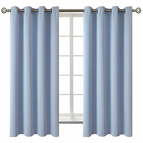 Blackout Curtains for Living Room (Spa Blue / 52"W x 63"L (Pack of 2))