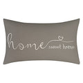Home Sweet Home Quotes Farmhouse Pillow Covers (20" x 12" (Pack of 1) / Grey)