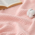 100% Cotton Muslin Blanket Queen Size for Bed (05 - Pink / Queen (90" X 90"))