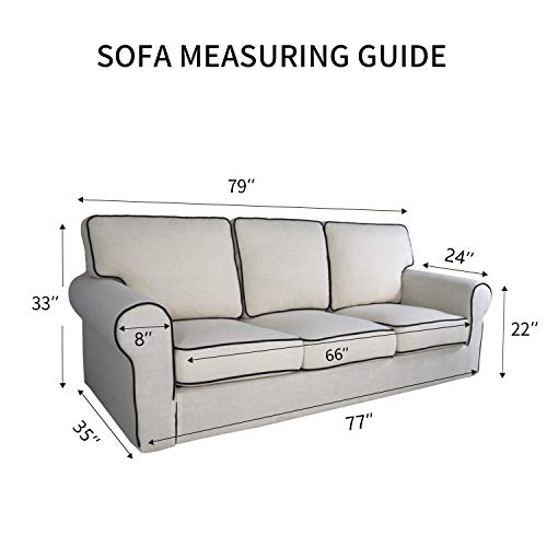 Reversible Quilted Sofa Cover Dog Couch Covers for Sofa (Large / Pink/Beige)
