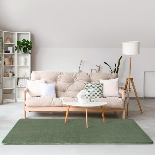Modern Soft Hallway Runner Rug (2' x 6' (Runner) / Sage Green)