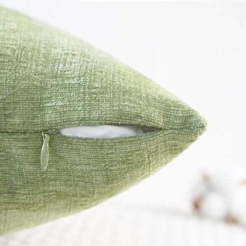 Decorative Couch Throw Pillow Covers 20 X 20 Inches Sage Green (20" x 20" (Pack of 2) / Sage)
