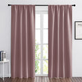 Large Blackout Curtains for Bedroom Living Room 84 inches Long (Dusty Rose / 70"W x 84"L (Pack of 2))